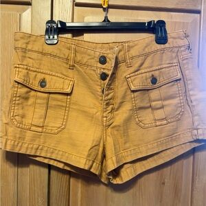 American Eagle Outfitters Women's Mustard Brown Cargo Shorts